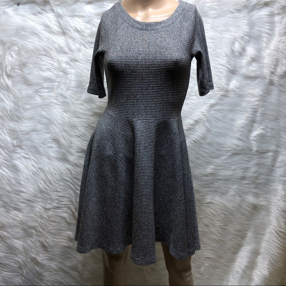 Altar'd State Grey Short Sleeve Dress Zipper Back